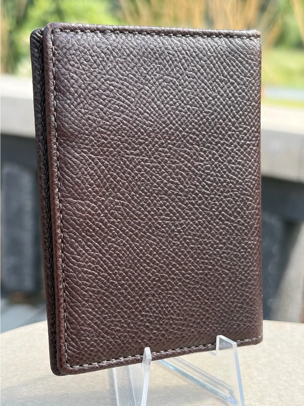 Vintage COACH Card Wallet Brown Leather NWOT